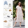 image:imageEkouaer Cotton Nightgowns for Women Long Pleated House Dresses with PocketsPink Cuttlefish