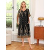 image:imageEkouaer House Dresses for Women with Pockets Short Sleeve NightgownBlack Feather