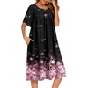 image:imageEkouaer House Dresses for Women with Pockets Short Sleeve NightgownCherry Blossoms