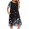 image:imageEkouaer House Dresses for Women with Pockets Short Sleeve NightgownFloral Butterfly
