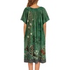 image:imageEkouaer House Dresses for Women with Pockets Short Sleeve NightgownFloral Green