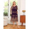 image:imageEkouaer House Dresses for Women with Pockets Short Sleeve NightgownFloral Purple