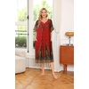 image:imageEkouaer House Dresses for Women with Pockets Short Sleeve NightgownFloral Red