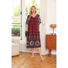 image:imageEkouaer House Dresses for Women with Pockets Short Sleeve NightgownFloral Wine Red