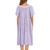 image:imageEkouaer House Dresses for Women with Pockets Short Sleeve NightgownGarden Purple