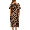 image:imageEkouaer House Dresses for Women with Pockets Short Sleeve NightgownLeopard Print