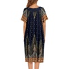 image:imageEkouaer House Dresses for Women with Pockets Short Sleeve NightgownNavy Feather
