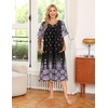 image:imageEkouaer House Dresses for Women with Pockets Short Sleeve NightgownPurple Flower