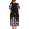 image:imageEkouaer House Dresses for Women with Pockets Short Sleeve NightgownPurple Flower
