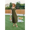 image:imageEkouaer Long Nightgowns for Women Soft House Dress Short Sleeve Night DressArmy Green