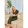 image:imageEkouaer Long Nightgowns for Women Soft House Dress Short Sleeve Night DressArmy Green