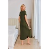 image:imageEkouaer Long Nightgowns for Women Soft House Dress Short Sleeve Night DressArmy Green