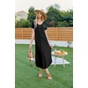 image:imageEkouaer Long Nightgowns for Women Soft House Dress Short Sleeve Night DressBlack
