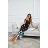 image:imageEkouaer Long Nightgowns for Women Soft House Dress Short Sleeve Night DressBlack Butterfly