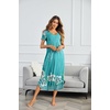 image:imageEkouaer Long Nightgowns for Women Soft House Dress Short Sleeve Night DressGreen Flower