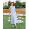 image:imageEkouaer Long Nightgowns for Women Soft House Dress Short Sleeve Night DressLight Blue