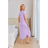 image:imageEkouaer Long Nightgowns for Women Soft House Dress Short Sleeve Night DressLilac