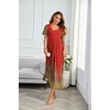 image:imageEkouaer Long Nightgowns for Women Soft House Dress Short Sleeve Night DressPeacock Feather