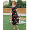image:imageEkouaer Long Nightgowns for Women Soft House Dress Short Sleeve Night DressRed Flowers