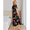 image:imageEkouaer Long Nightgowns for Women Soft House Dress Short Sleeve Night DressRed Flowers