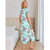 image:imageEkouaer Long Nightgowns for Women Soft House Dress Short Sleeve Night DressRose Flower