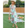 image:imageEkouaer Long Nightgowns for Women Soft House Dress Short Sleeve Night DressRose Flower