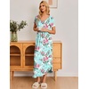 image:imageEkouaer Long Nightgowns for Women Soft House Dress Short Sleeve Night DressRose Flower
