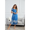 image:imageEkouaer Long Nightgowns for Women Soft House Dress Short Sleeve Night DressSky Blue Flower