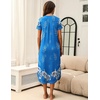 image:imageEkouaer Long Nightgowns for Women Soft House Dress Short Sleeve Night DressSky Blue Flower