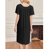 image:imageEkouaer Moo Moos for Women Short Sleeve House Dress with PocketsBlack
