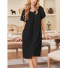 image:imageEkouaer Moo Moos for Women Short Sleeve House Dress with PocketsBlack