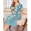 image:imageEkouaer Moo Moos for Women Short Sleeve House Dress with PocketsBlue Flower