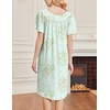 image:imageEkouaer Moo Moos for Women Short Sleeve House Dress with PocketsGreen Floral