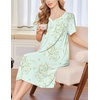 image:imageEkouaer Moo Moos for Women Short Sleeve House Dress with PocketsGreen Floral