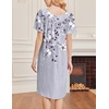 image:imageEkouaer Moo Moos for Women Short Sleeve House Dress with PocketsGrey Floral