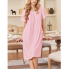 image:imageEkouaer Moo Moos for Women Short Sleeve House Dress with PocketsLight Pink