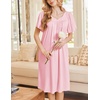 image:imageEkouaer Moo Moos for Women Short Sleeve House Dress with PocketsLight Pink