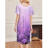 image:imageEkouaer Moo Moos for Women Short Sleeve House Dress with PocketsLight Purple Flower