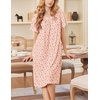 image:imageEkouaer Moo Moos for Women Short Sleeve House Dress with PocketsOrange Flower