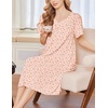 image:imageEkouaer Moo Moos for Women Short Sleeve House Dress with PocketsOrange Flower