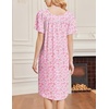 image:imageEkouaer Moo Moos for Women Short Sleeve House Dress with PocketsPink Floral