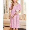 image:imageEkouaer Moo Moos for Women Short Sleeve House Dress with PocketsPink Floral