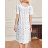 image:imageEkouaer Moo Moos for Women Short Sleeve House Dress with PocketsPurple Flower