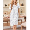 image:imageEkouaer Moo Moos for Women Short Sleeve House Dress with PocketsPurple Flower