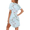 image:imageEkouaer Nightgowns for Women Button Down Night Gown Short Sleeve SleepshirtBlue Floral