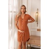 image:imageEkouaer Nightgowns for Women Button Down Night Gown Short Sleeve SleepshirtCamel