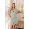 image:imageEkouaer Nightgowns for Women Button Down Night Gown Short Sleeve SleepshirtLight Green