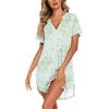 image:imageEkouaer Nightgowns for Women Button Down Night Gown Short Sleeve SleepshirtLittle Daisy