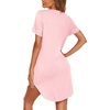 image:imageEkouaer Nightgowns for Women Button Down Night Gown Short Sleeve SleepshirtMisty Rose