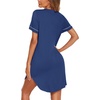 image:imageEkouaer Nightgowns for Women Button Down Night Gown Short Sleeve SleepshirtNavy